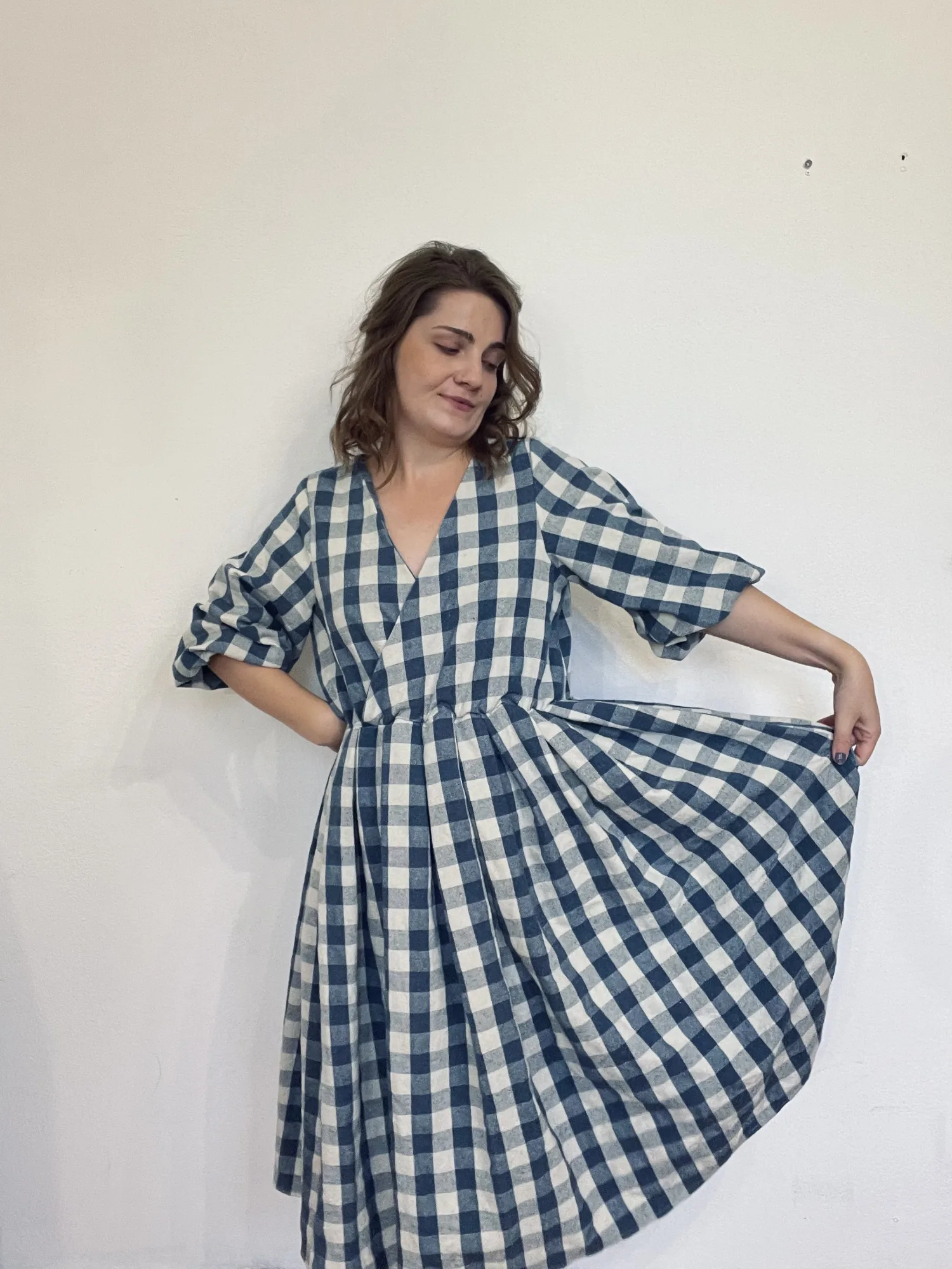 Aurélia - modré káro